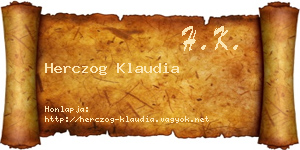 Herczog Klaudia névjegykártya
